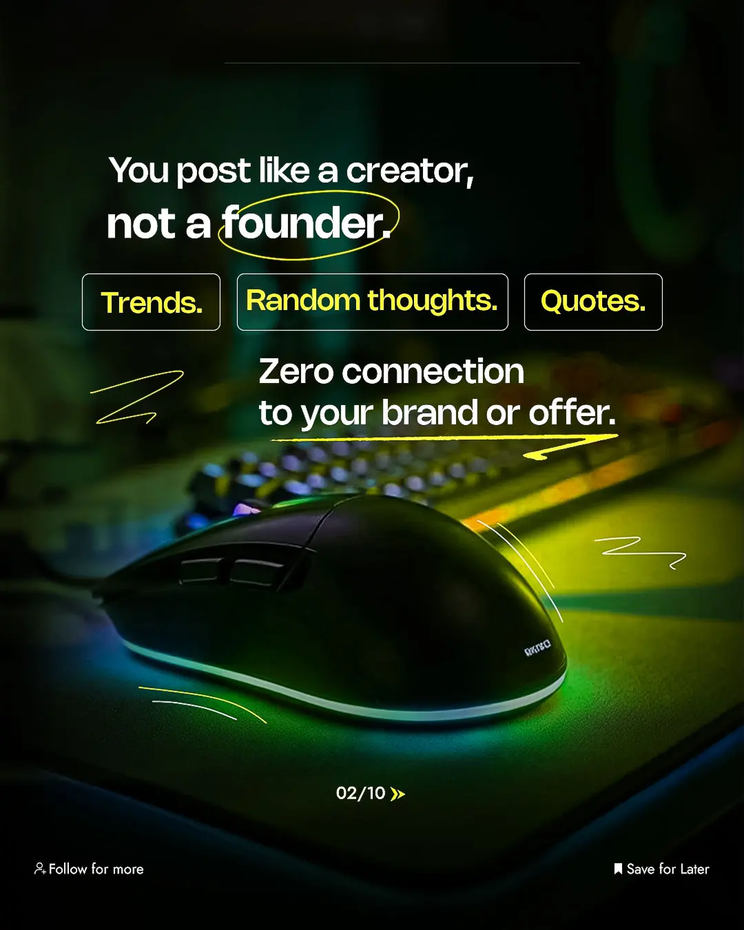 You post like a creator, not a founder