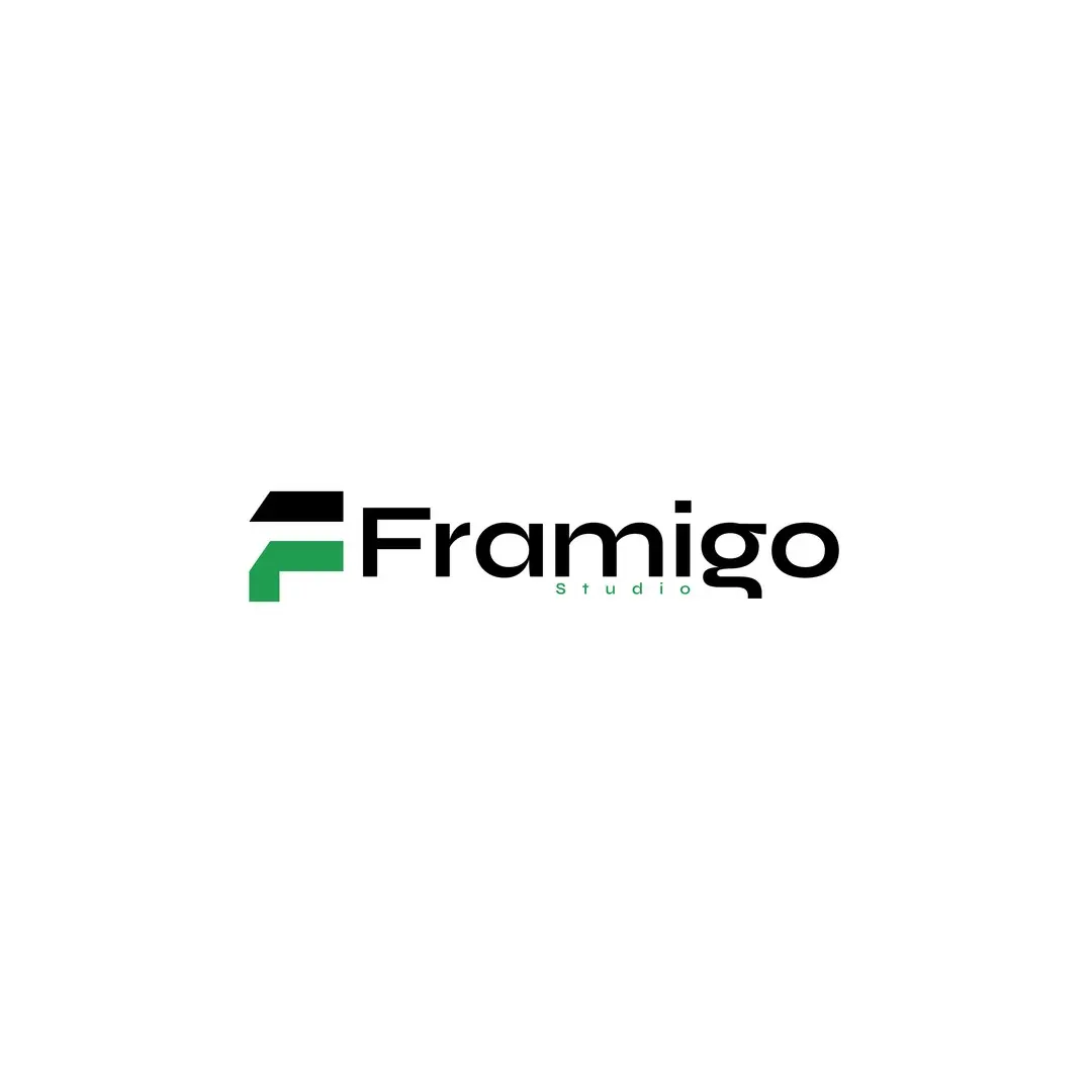 Framigo logo in orange and carbon
