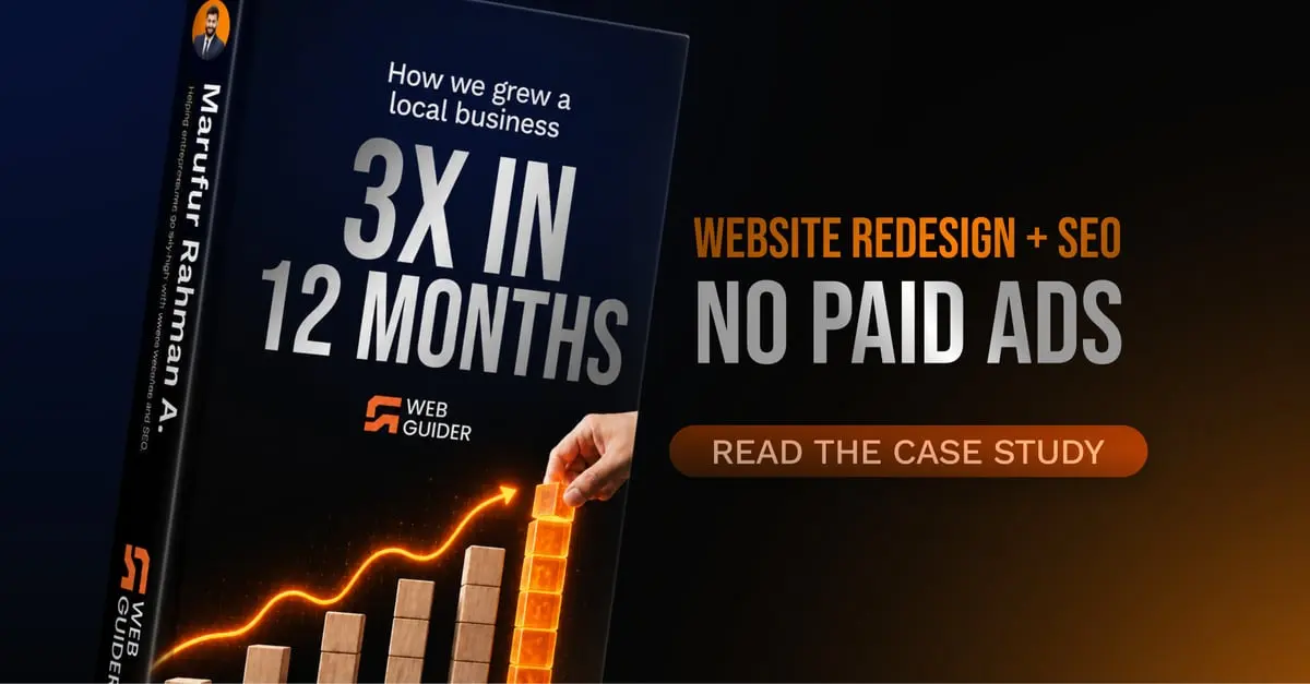 Marufur Rahman Abir's Featured card: website redesign and SEO case study