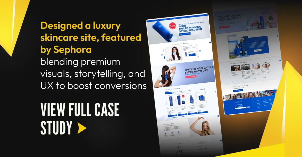 Zakera Wadud's Featured card: a luxury skincare site case study