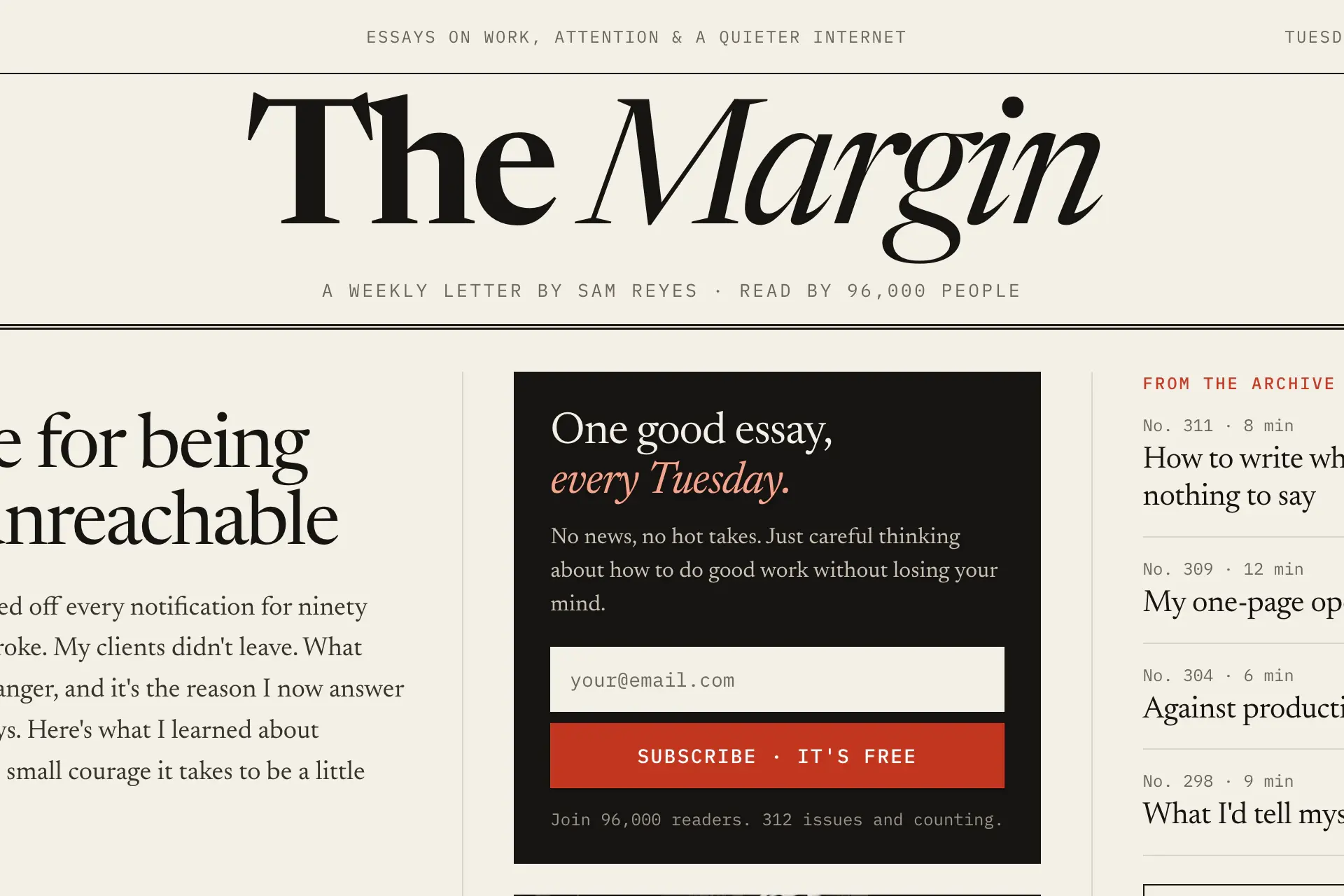The Margin, detail 2
