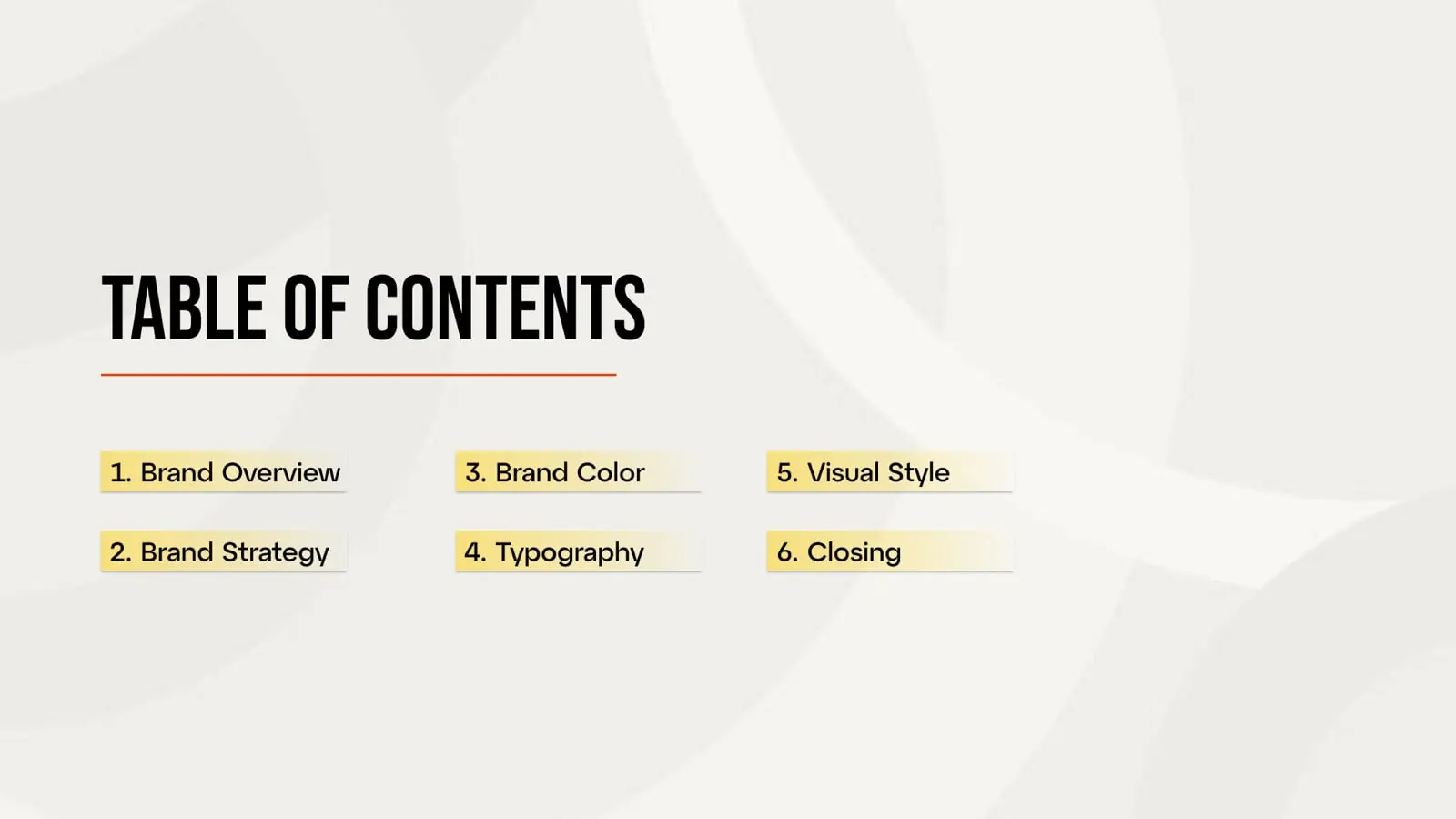 Ayman Tamim brand guideline, page 2: Contents