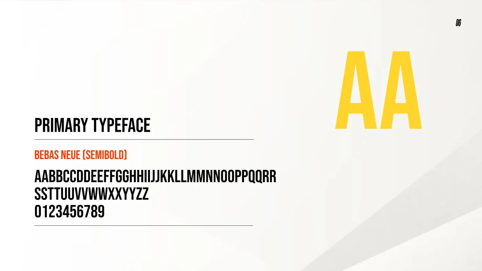 Ayman Tamim brand guideline, page 9: Primary typeface