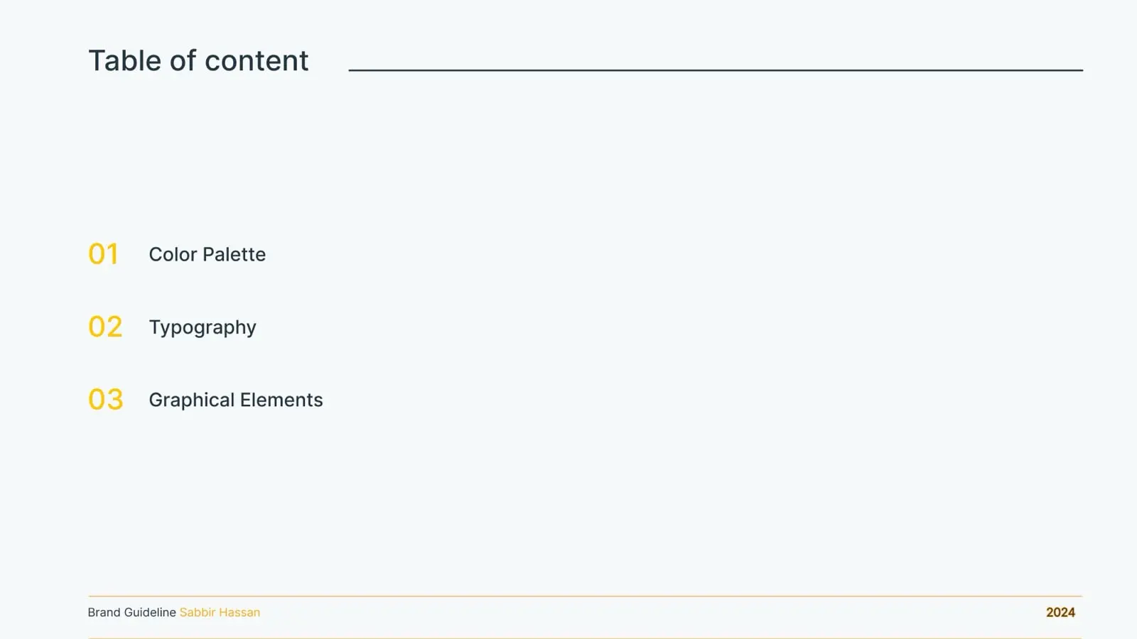 GenXSolution brand guideline, page 3: Contents