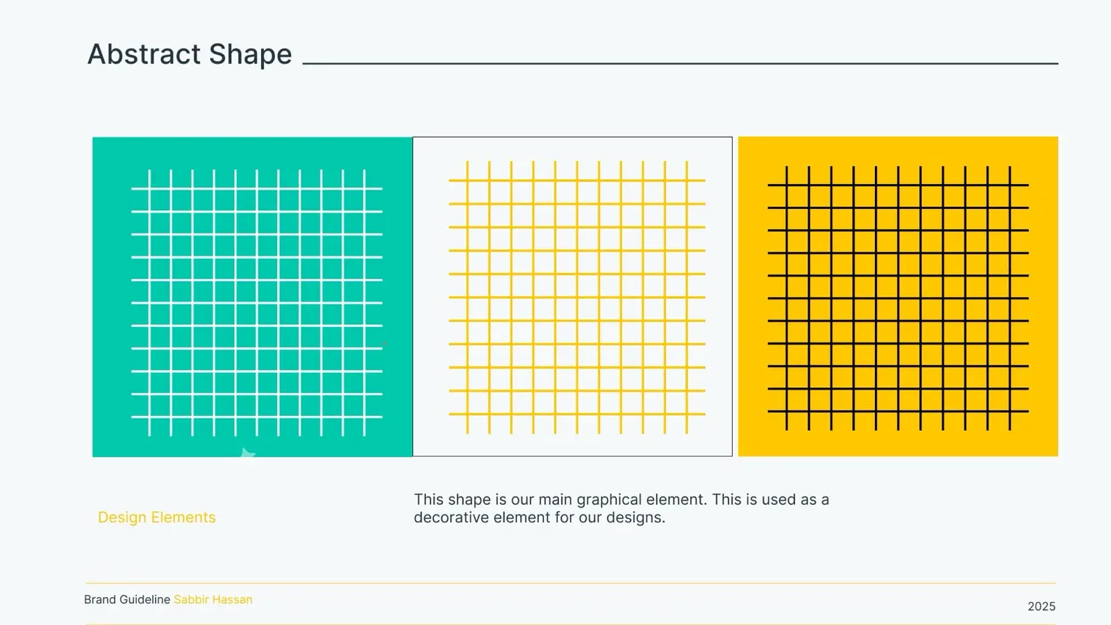 GenXSolution brand guideline, page 12: Abstract shape