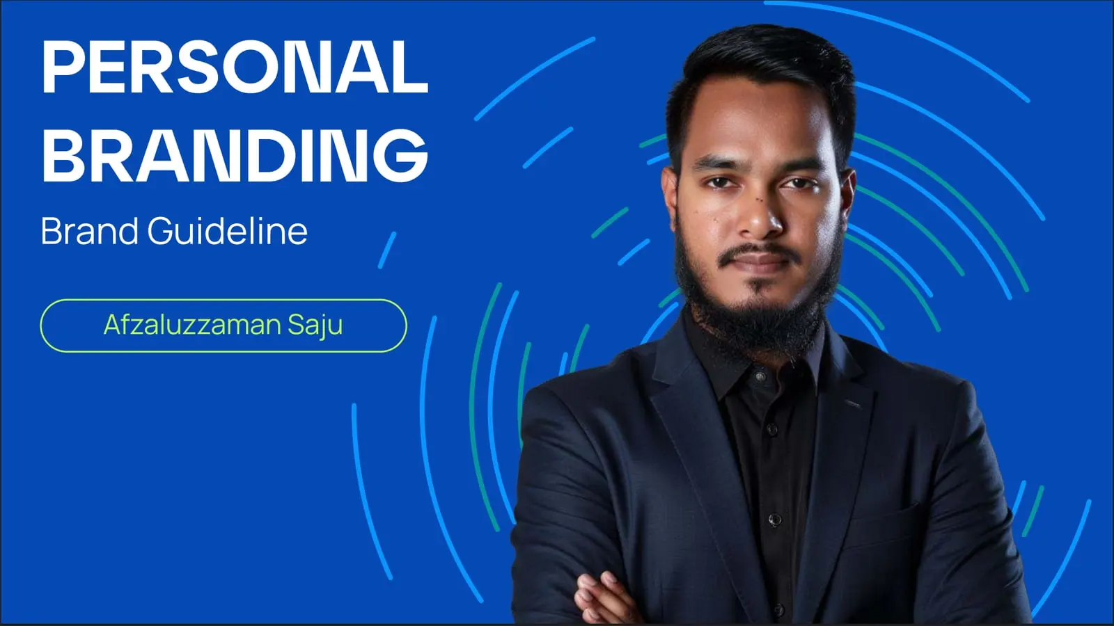 Afzaluzzaman Saju brand guideline, page 1: Cover
