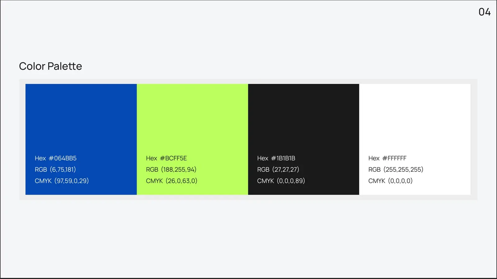 Afzaluzzaman Saju brand guideline, page 4: Colour palette