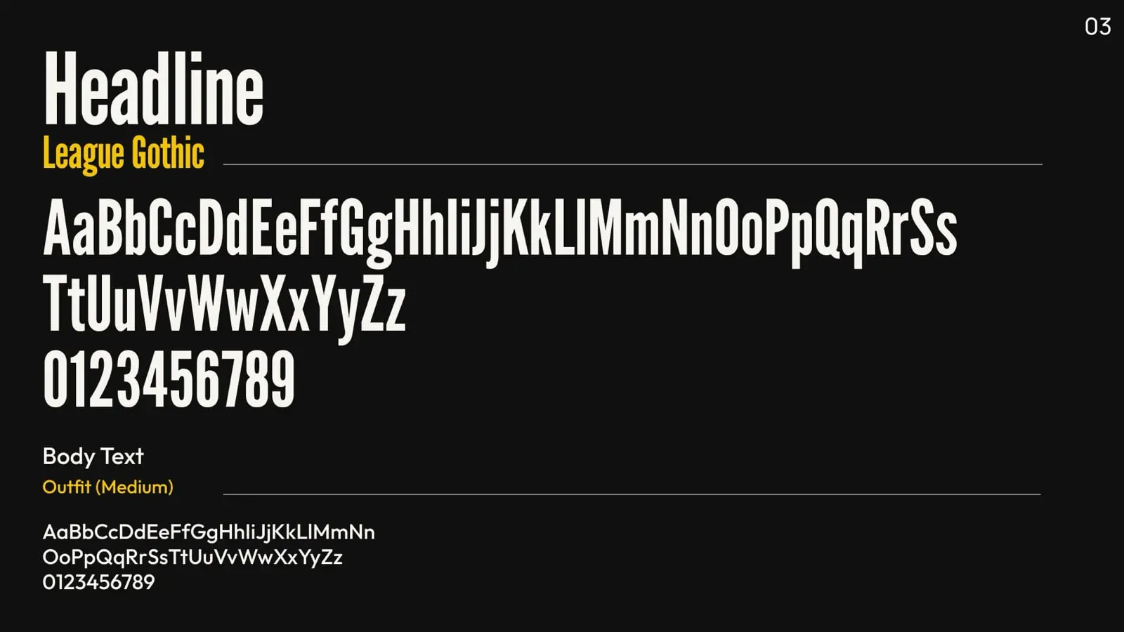 Zakera Wadud brand guideline, page 3: Typography