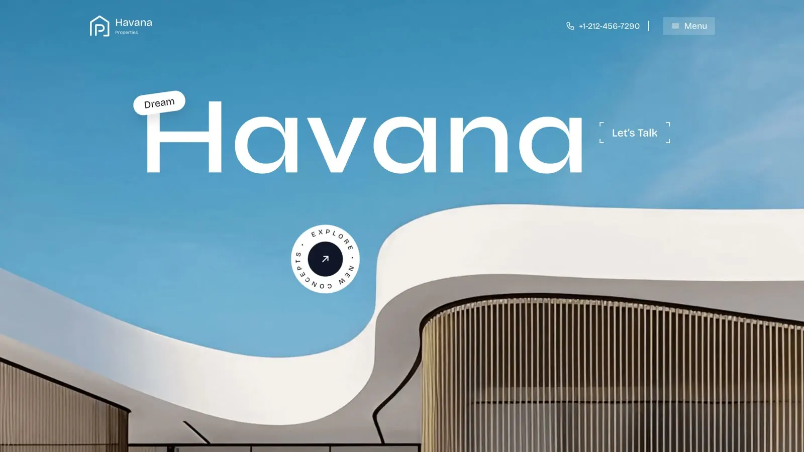 Havana promo: a real estate website